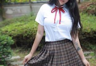 模范学院 – 套图的长腿魔法，伊小七MoMo让人情不自禁，那么任性！